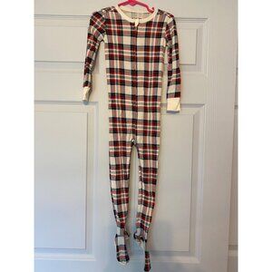 Old Navy Toddler Plaid Footed Pajamas With Zipper Closure Size 3T Cotton Blend L